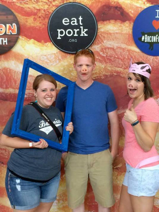 BaconFestKC with Megan and Cameron.