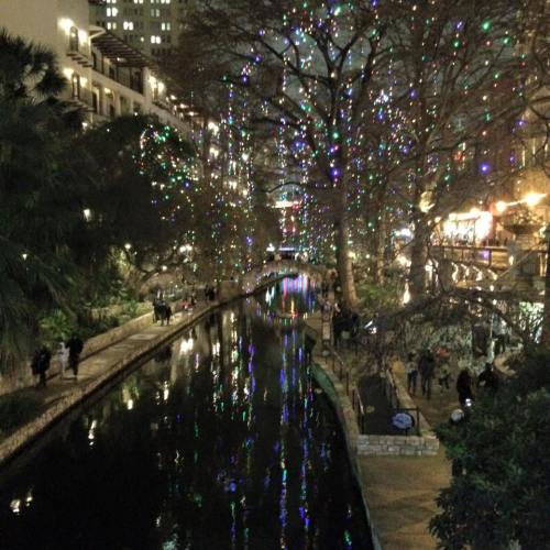 The San Antonio Riverwalk on New Year's Eve