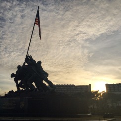 The Iwo Jima memorial is a little under 1.5 miles from my apartment.