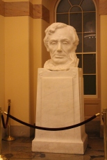 U.S. Capitol - bust of Lincoln by the same artist that did Mt. Rushmore. This is the "mistake" version and the real one is at the White House.